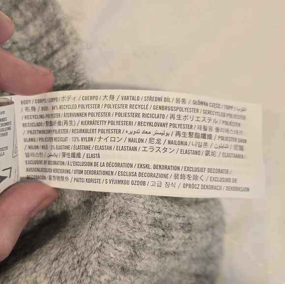 Abercrombie & Fitch Womens NWT Dad V-Neck Sweater Gray Size XS - Picture 9 of 11